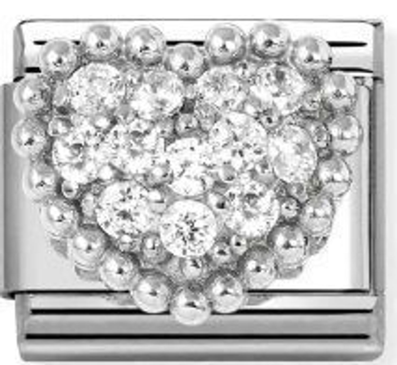 Nomination Link 925 zawieszka srebro Białe serce 330322 07.jpg